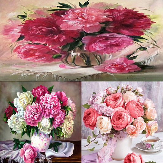 Warm Flowers 30*30CM(Canvas) Full Round Drill Diamond Painting
