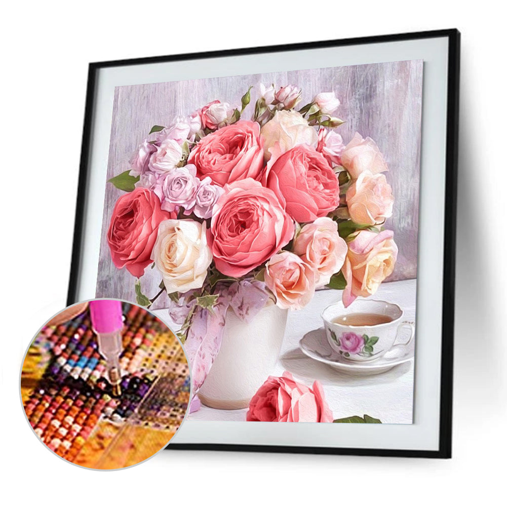 Warm Flowers 30*30CM(Canvas) Full Round Drill Diamond Painting