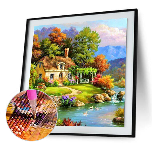 Relaxing Village 30x30cm(canvas) full round drill diamond painting