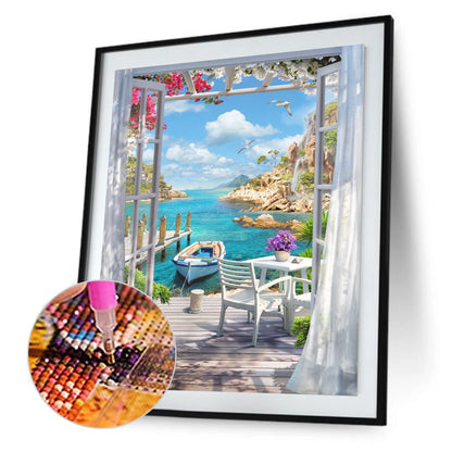 Scenery 30x40cm(canvas) full round drill diamond painting