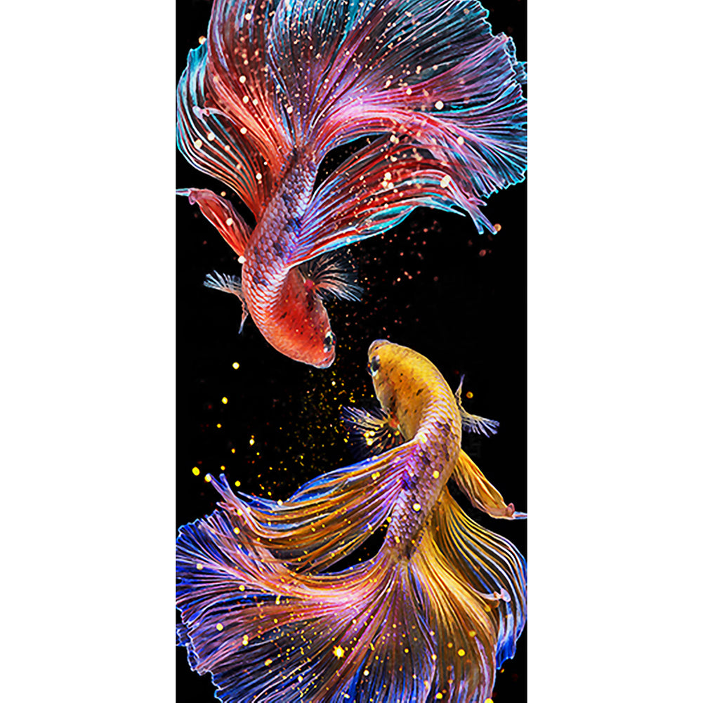 Colorful Fish 45*85CM(Canvas) Full Round Drill Diamond Painting
