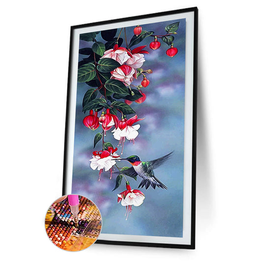 Flowers Decorative 45*85CM(Canvas) Full Round Drill Diamond Painting