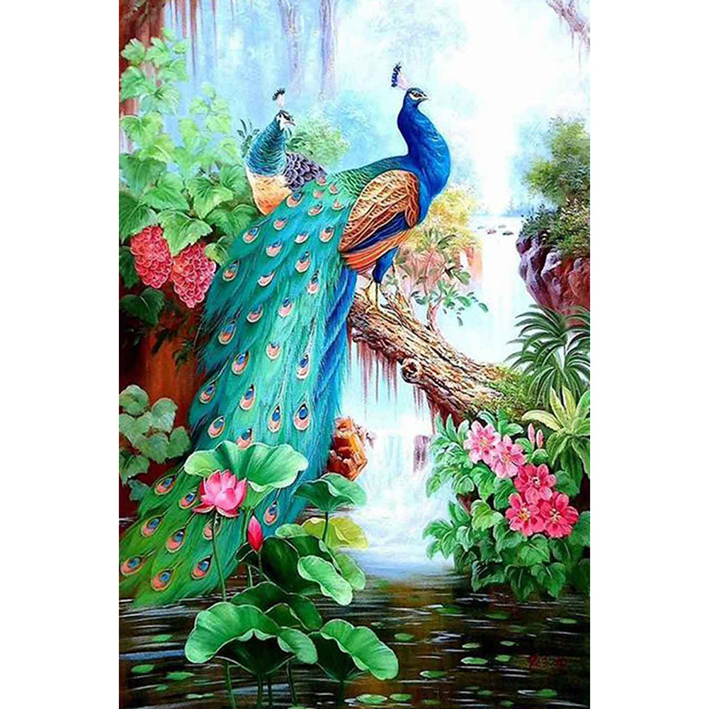 Lordly Peafowl 30*40CM(Canvas) Full Round Drill Diamond Painting
