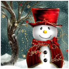 Load image into Gallery viewer, Christmas Snowman 30*30CM(Canvas) Full Round Drill Diamond Painting
