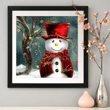 Load image into Gallery viewer, Christmas Snowman 30*30CM(Canvas) Full Round Drill Diamond Painting
