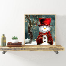 Load image into Gallery viewer, Christmas Snowman 30*30CM(Canvas) Full Round Drill Diamond Painting
