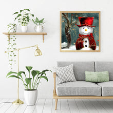 Load image into Gallery viewer, Christmas Snowman 30*30CM(Canvas) Full Round Drill Diamond Painting
