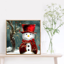 Load image into Gallery viewer, Christmas Snowman 30*30CM(Canvas) Full Round Drill Diamond Painting
