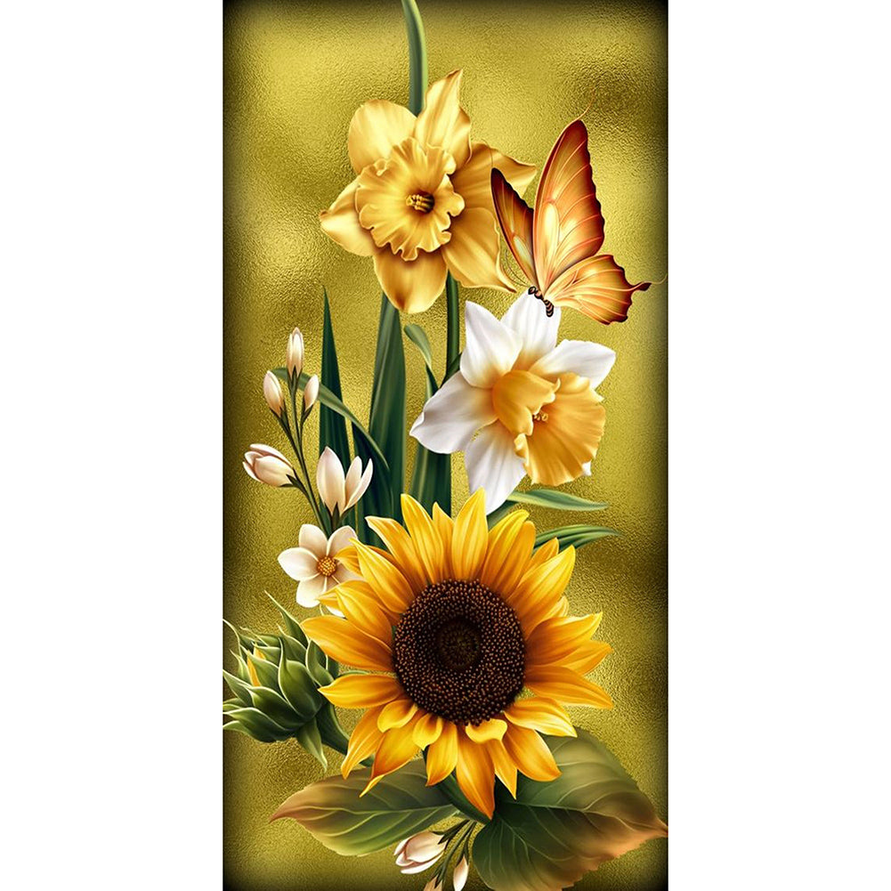 Sunflower 45*85CM(Canvas) Full Round Drill Diamond Painting
