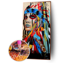 Load image into Gallery viewer, Aboriginal Girl 45*85CM(Canvas) Full Round Drill Diamond Painting

