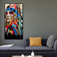 Load image into Gallery viewer, Aboriginal Girl 45*85CM(Canvas) Full Round Drill Diamond Painting
