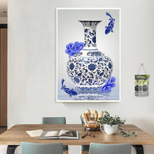 Load image into Gallery viewer, Vase Manual 40*60CM(Canvas) Partial Round Drill Diamond Painting
