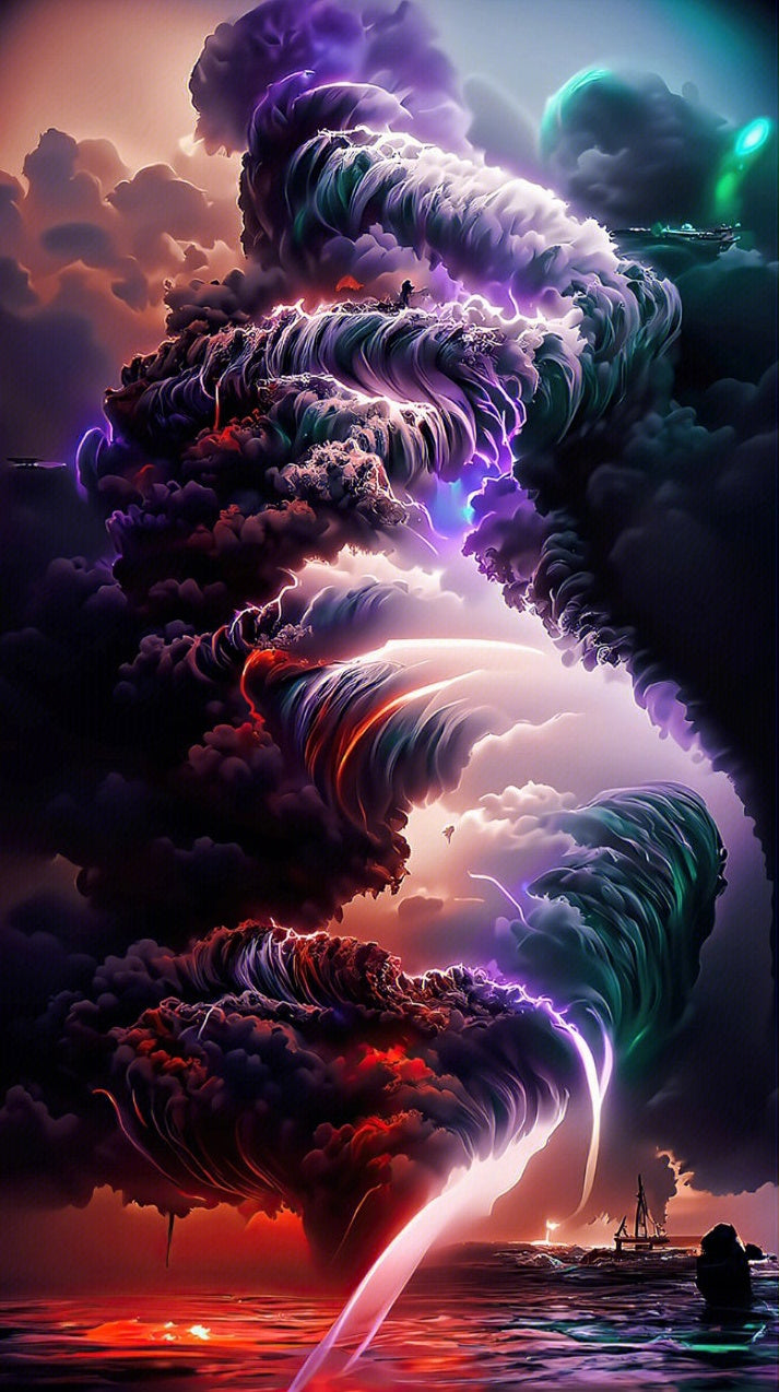 AB Diamond Painting - Full Round - Tornadoes (40*71cm)