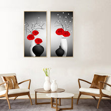 Load image into Gallery viewer, 2 Panel Flower Vase 50*60CM(Canvas) Special Shaped Drill Diamond Painting
