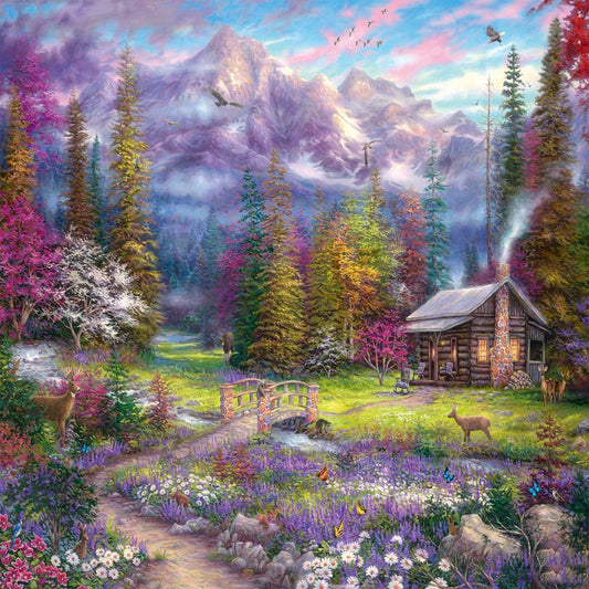 Hill House 30x30cm(canvas) full round drill diamond painting