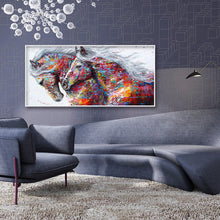 Load image into Gallery viewer, Colorful Skin Horses 80*40CM(Canvas) Full Round Drill Diamond Painting
