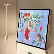 Load image into Gallery viewer, Birds Christmas Stockings 30*30CM(Canvas) Full Round Drill Diamond Painting

