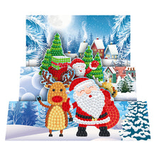Load image into Gallery viewer, 8pcs DIY Diamond Greeting Card Special-shaped Part Drill Christmas Postcard
