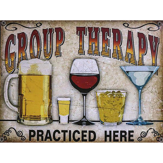Beer Wine Glasses 30*40CM(Canvas) Full Round Drill Diamond Painting
