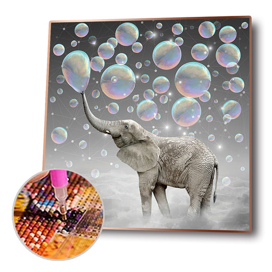 Elephant Bubbling 30*30CM(Canvas) Full Round Drill Diamond Painting