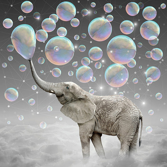 Elephant Bubbling 30*30CM(Canvas) Full Round Drill Diamond Painting
