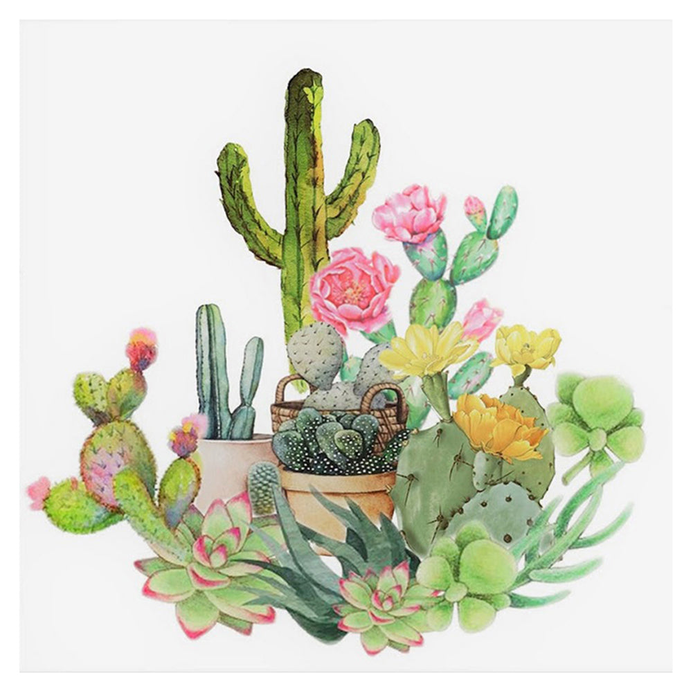 Cactus 30*30CM(Canvas) Full Round Drill Diamond Painting