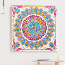 Load image into Gallery viewer, Mandala Flowers 30*30CM(Canvas) Partial Round Drill Diamond Painting
