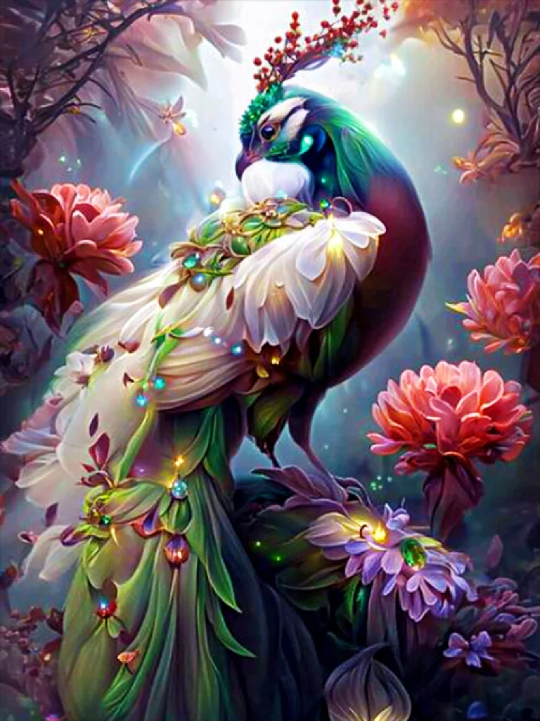 AB Diamond Painting - Full Round - Peacock (40*55cm)