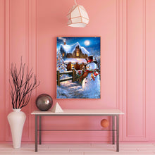 Load image into Gallery viewer, Snowman Cabin 30*40CM(Canvas) Full Round Drill Diamond Painting
