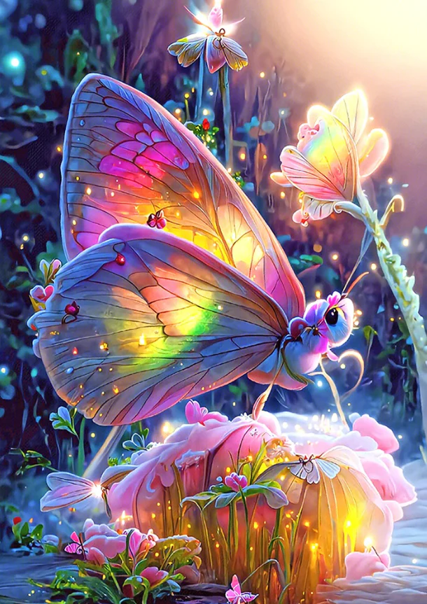 AB Diamond Painting - Full Round - Butterfly (40*55cm)