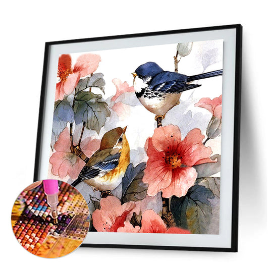 Flowers Birds 30*30CM(Canvas) Full Round Drill Diamond Painting