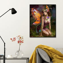 Load image into Gallery viewer, Butterfly Fairy Girl 30*40CM(Canvas) Full Round Drill Diamond Painting
