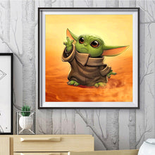 Load image into Gallery viewer, Cute Yoda 30x30cm(canvas) full round drill diamond painting
