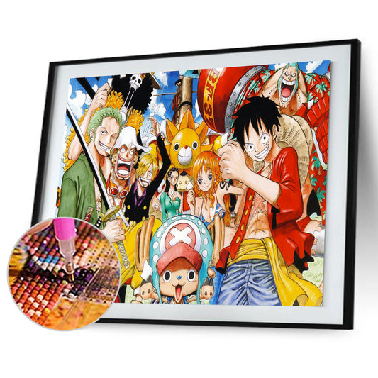 Anime Group Photo 50*40CM(Canvas)-Full Round Drill Diamond Painting