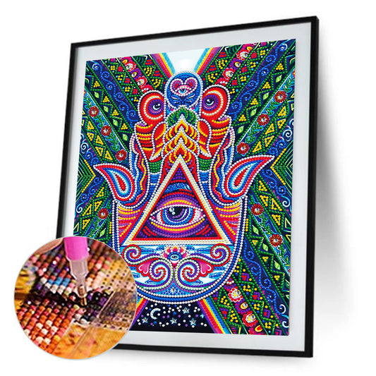 Color Eye 30*40CM(Canvas) Special Shaped Drill Diamond Painting