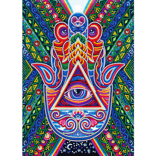 Color Eye 30*40CM(Canvas) Special Shaped Drill Diamond Painting