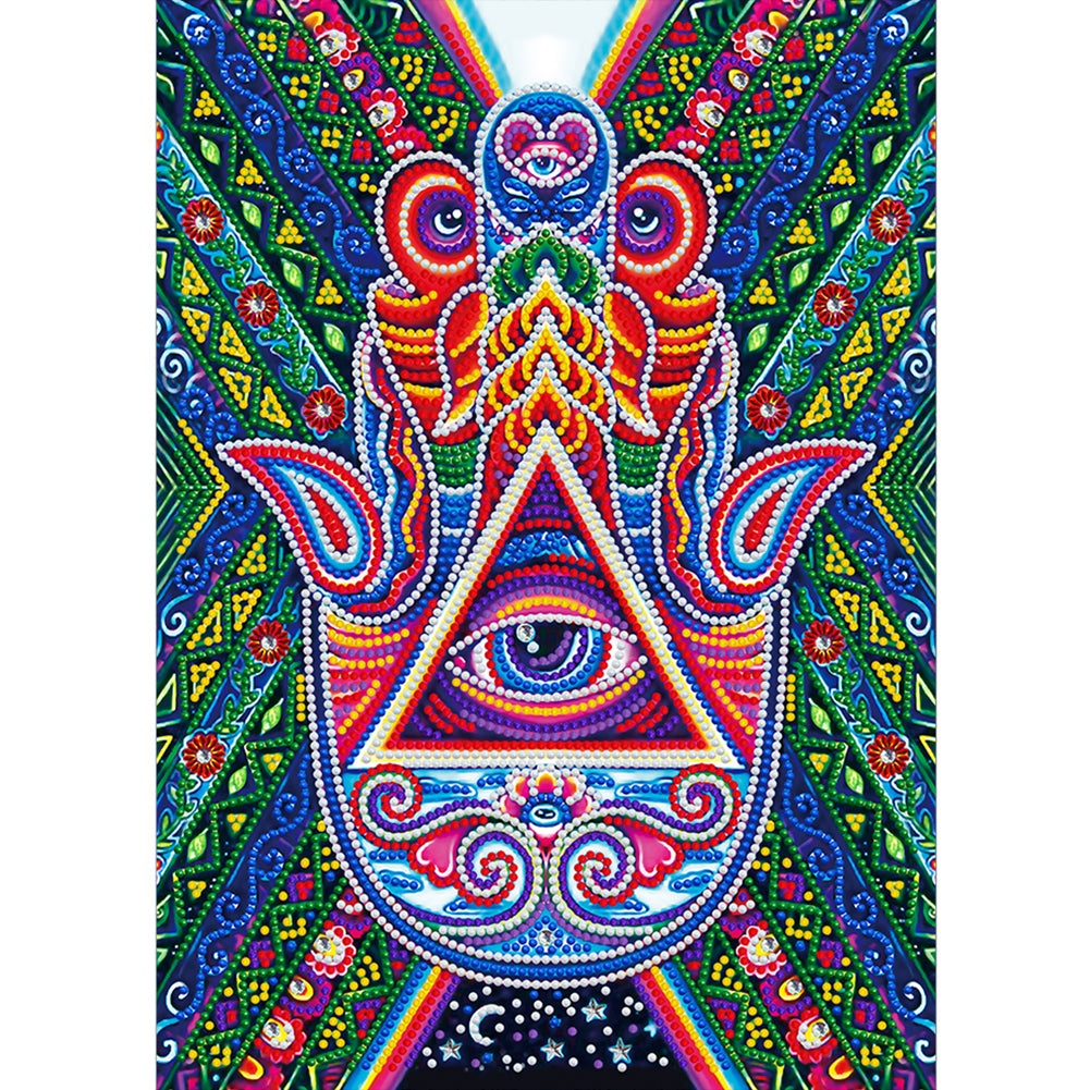 Color Eye 30*40CM(Canvas) Special Shaped Drill Diamond Painting