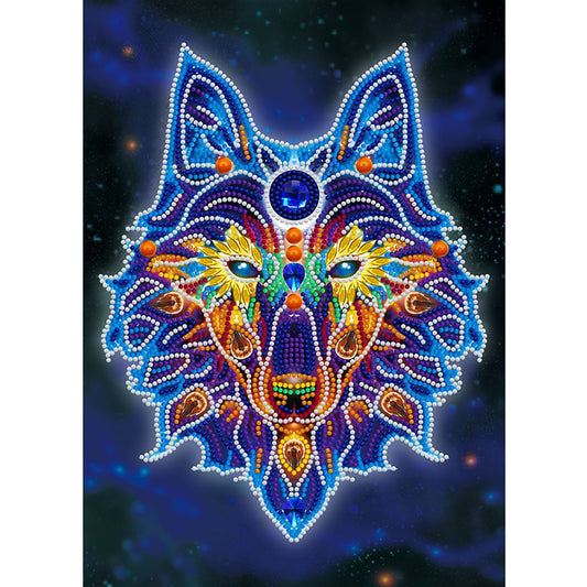 Wolf 30*40CM(Canvas) Special Shaped Drill Diamond Painting