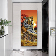 Load image into Gallery viewer, Animal Tiger 50*110CM(Canvas) Full Round Drill Diamond Painting
