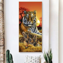 Load image into Gallery viewer, Animal Tiger 50*110CM(Canvas) Full Round Drill Diamond Painting
