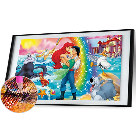 Mermaid And Prince 80*40CM(Canvas)-Full Round Drill Diamond Painting