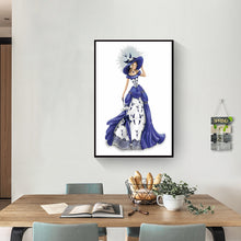 Load image into Gallery viewer, Blue Dress Lady 30*45CM(Canvas) Full Round Drill Diamond Painting

