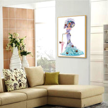 Load image into Gallery viewer, Purple Dress Lady 30*50CM(Canvas) Full Round Drill Diamond Painting
