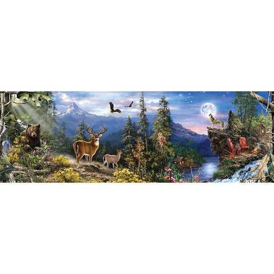 Forest Animals 90*30CM(Canvas) Full Round Drill Diamond Painting