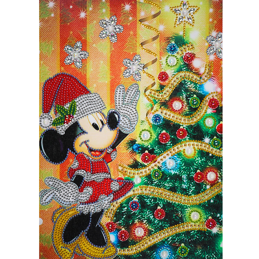 Mickey Christmas Tree 30*40CM(Canvas)-Special Shaped Drill Diamond Painting