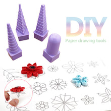 Load image into Gallery viewer, 4pcs DIY Crimping Paper Craft Paper Quilling Tool Tower Winding Plate Kit
