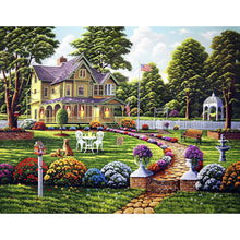 Load image into Gallery viewer, House Garden 50*40CM(Canvas) Full Round Drill Diamond Painting
