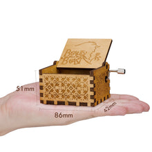 Load image into Gallery viewer, Wooden Music Box, Hand Crank Engraved Musical Box, Valentine Gifts (8)
