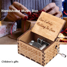 Load image into Gallery viewer, Wooden Music Box, Hand Crank Engraved Musical Box, Valentine Gifts (15)
