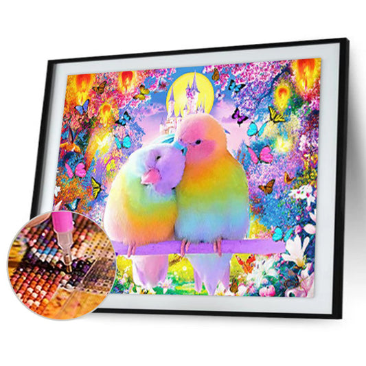 Color Parrot 40*30cm(canvas) full round drill diamond painting